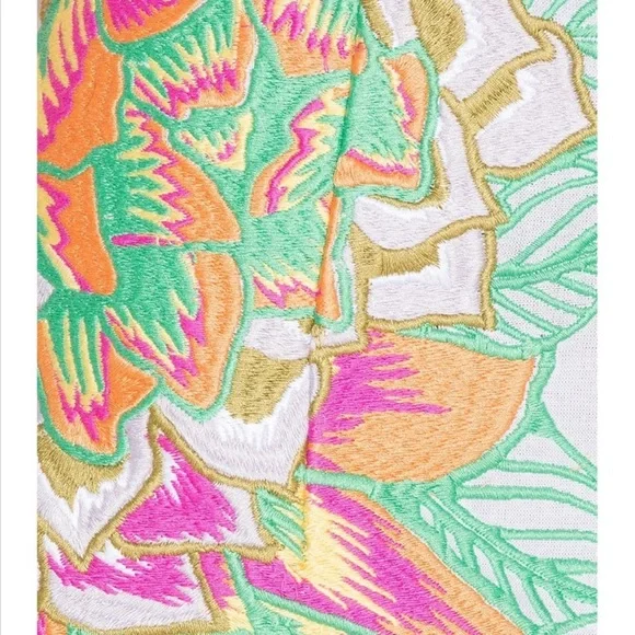 Mara Hoffman Floral Embroidered White Shorts and Tank (swim) set size 2 / Small - Picture 4 of 12